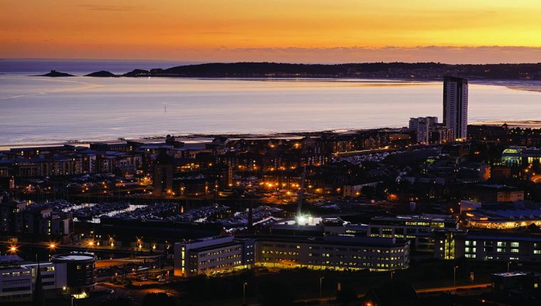 Studere i Wales - Swansea Bay Sunset